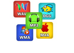 Mix MP3 WAV WMA M4A OGG AIFF AC3 FLAC formats