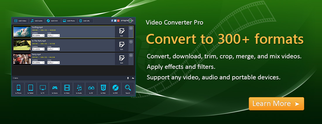 convert video to any formats and devices