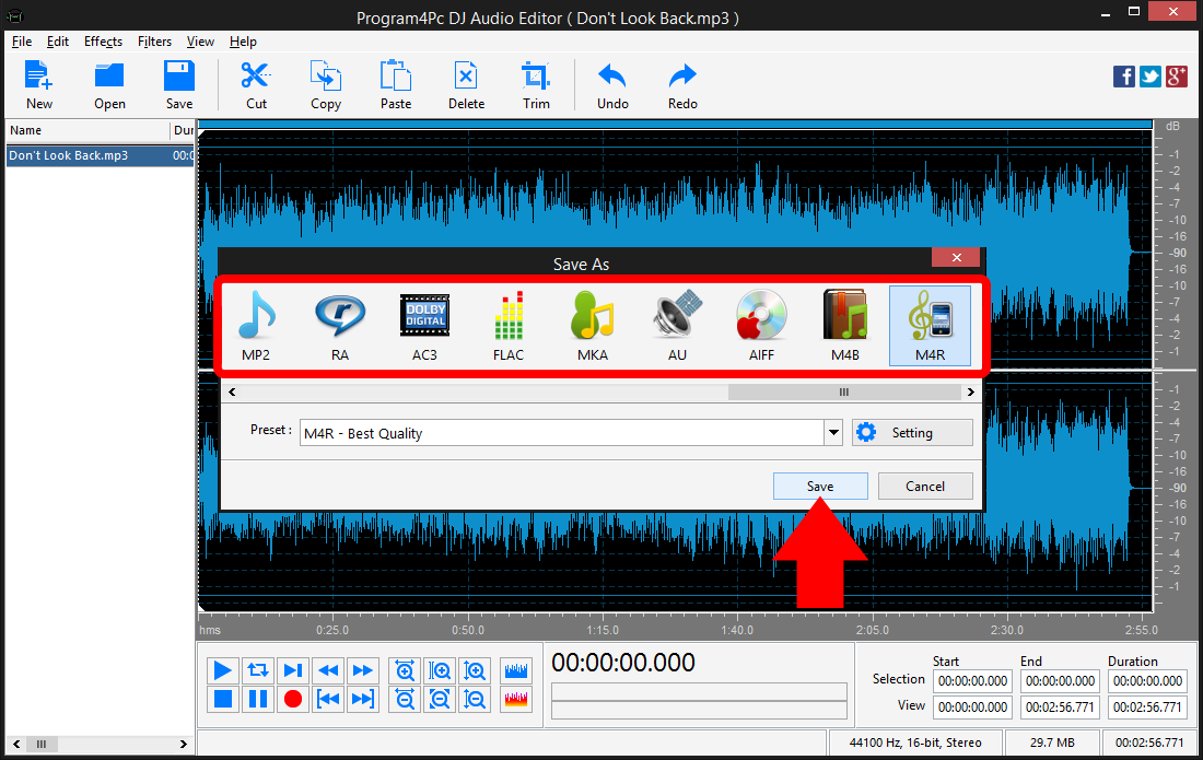 Convert audio to M4R iPhone ringtone