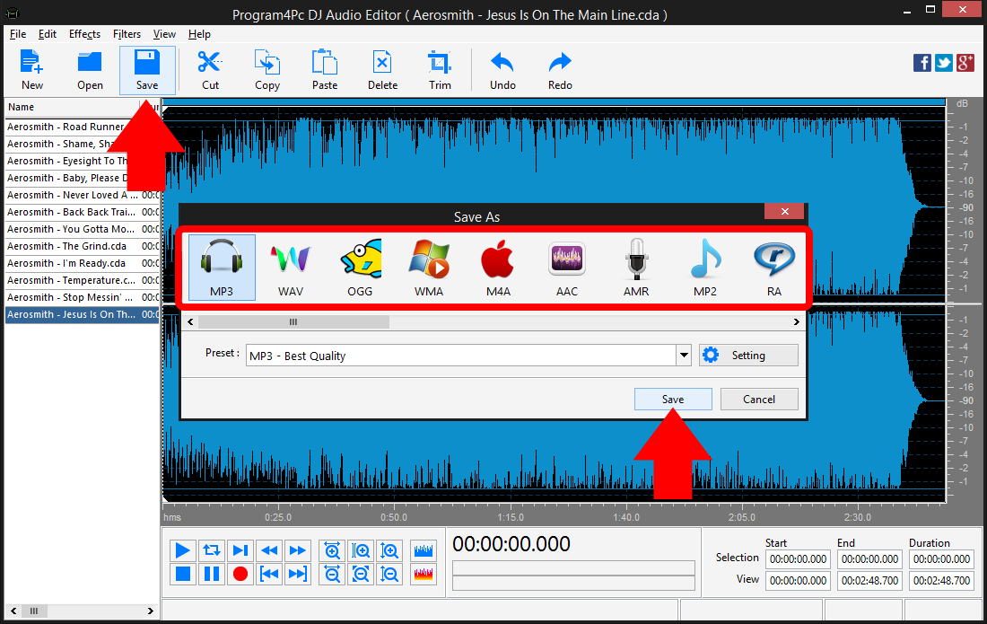 Save your edited audio CD track and enjoy it