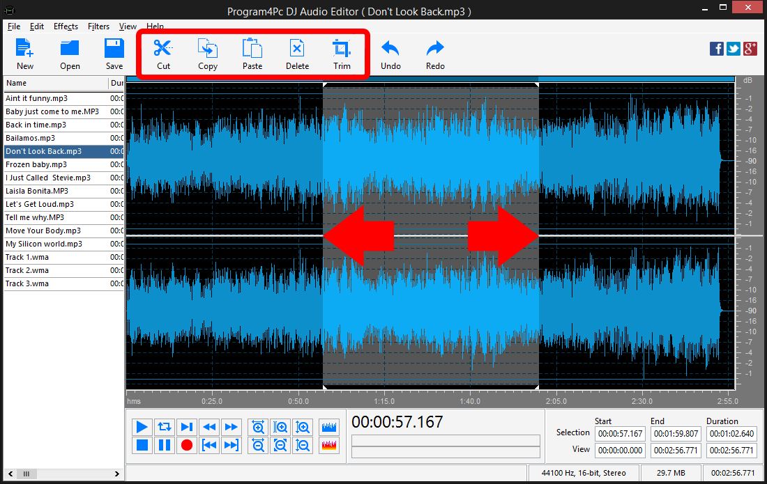 Start editing audio and work on waveform